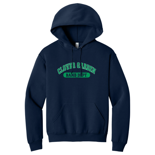 Clover Garden Band Dept. collegiate arch hoodie, Vintage finish, navy