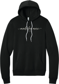 Made for More hoodie in Black, featuring made for more in flowing script with a small cross and Ephesians 2:10