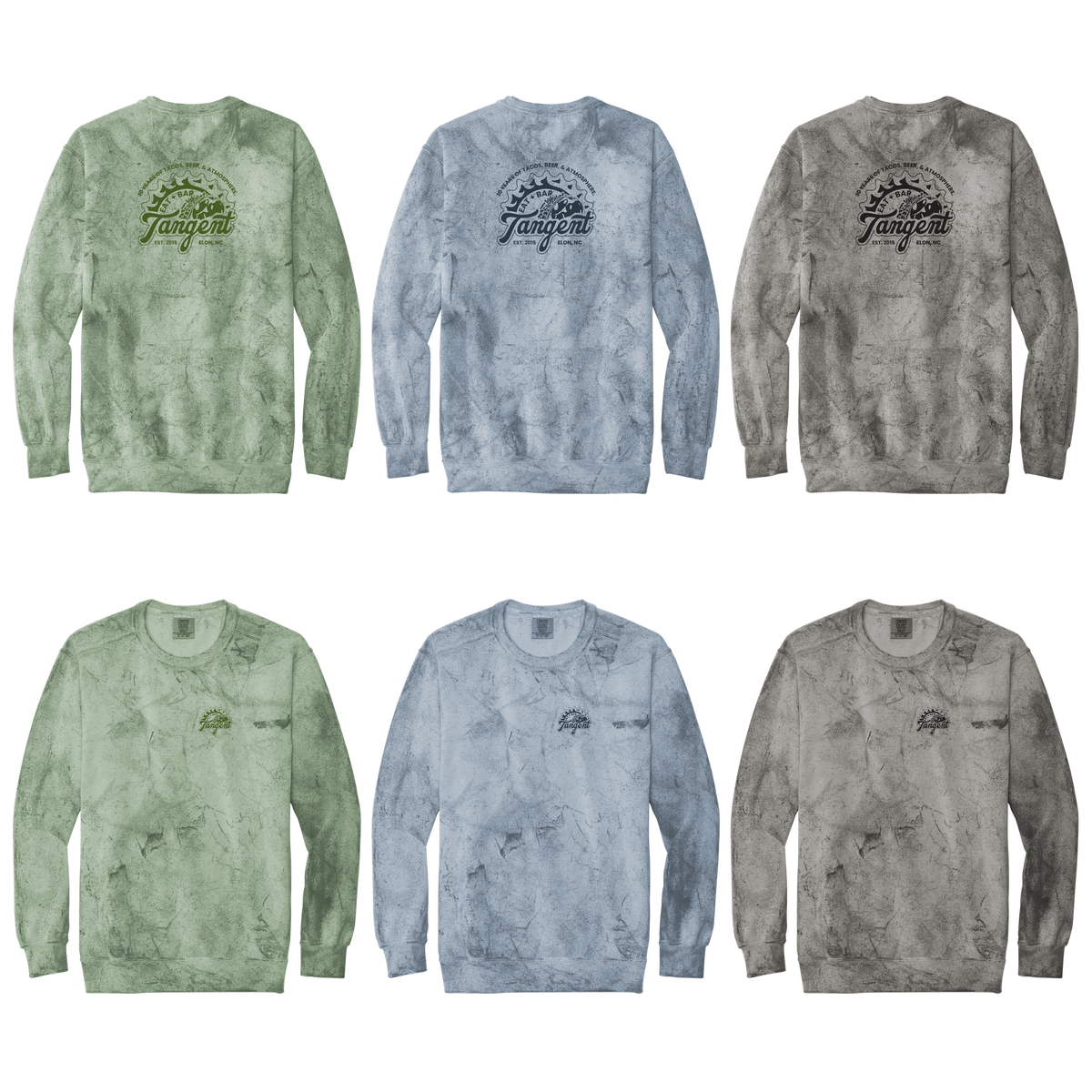 Tangent 10 Year Anniversary Comfort Colors Colorblast Crewneck Sweatshirt
