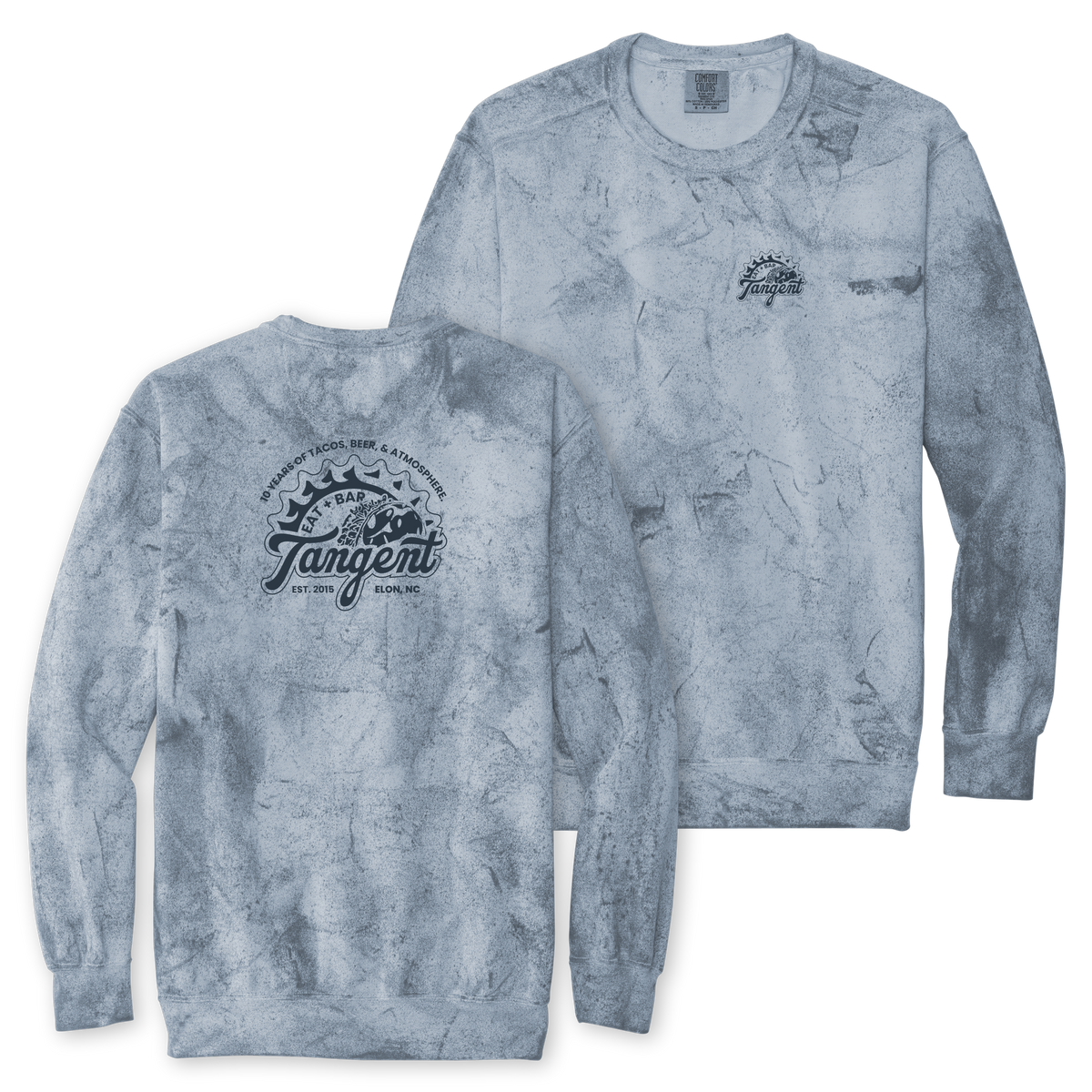 Tangent 10 Year Anniversary Comfort Colors Colorblast Crewneck Sweatshirt