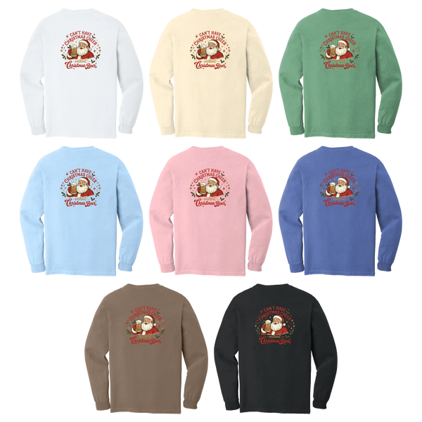 Tangent Christmas Beer Comfort Colors Long Sleeve T-Shirt