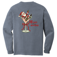 Tangent Merrier with a Martini Comfort Colors Long Sleeve T-Shirt