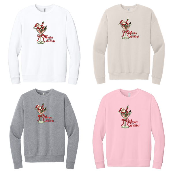 Tangent Merrier with a Martini Crewneck Sweatshirt