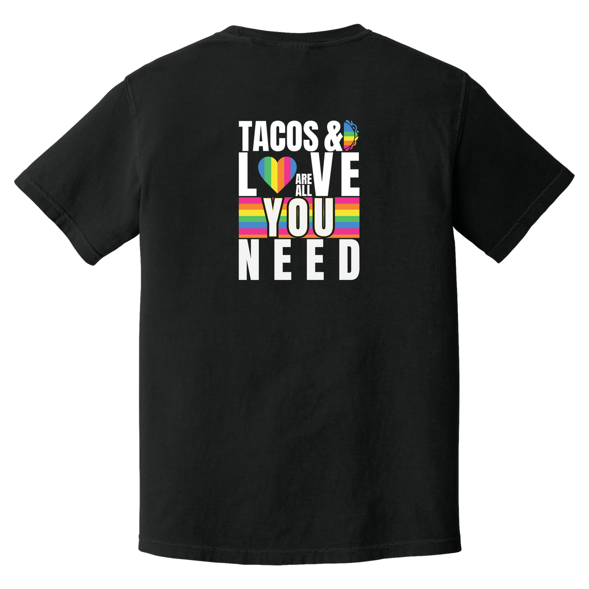 Tangent Tacos & Love Pride Comfort Colors Heavyweight Tee
