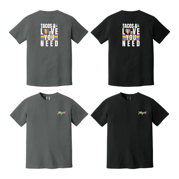 Tangent Tacos & Love Pride Comfort Colors Heavyweight Tee