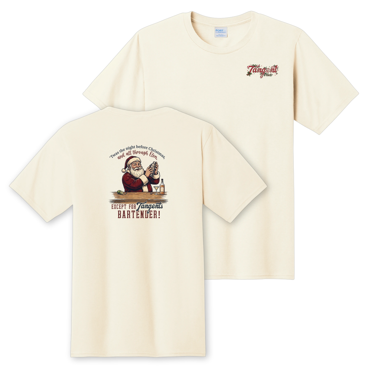 Tangent Twas the Night Bartender T-Shirt